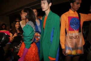 Backstage at Kenzo Spring 2019