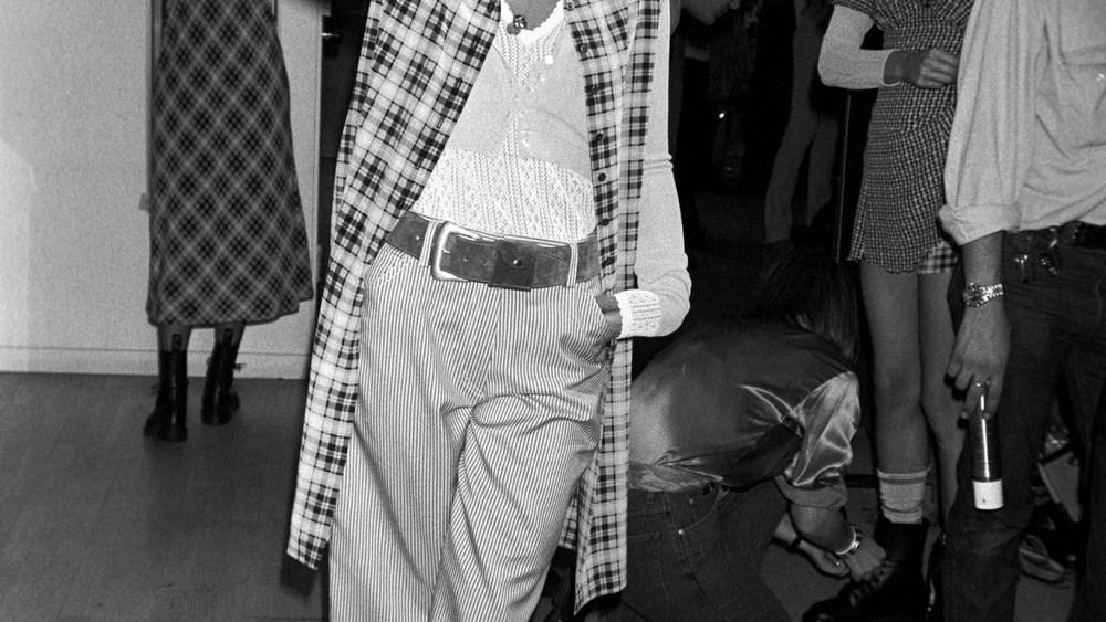 Model Christy Turlington backstage at the Perry Ellis Spring/Summer 1993 show in New York designer by Marc Jacobs
