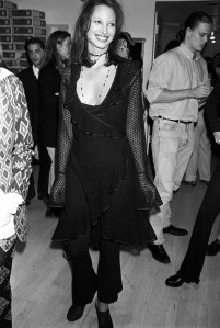 Even grunge girls dress up sometimes. Christy Turlington at Marc JacobsÕ Spring 1993 collection for Perry Ellis.