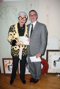 Iris Apfel and Michael Vollbracht attend a party celebrating Isabel Toledo and her 'Artistry of Fashion' award from The Museum at F.I.T.'s Couture Council in New York City in 2008.