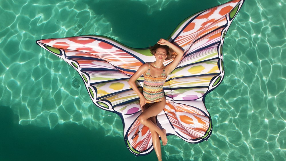 Missoni’s pool float done in collaboration with Funboy.