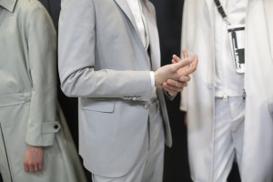 Backstage at Neil Barrett Men's Spring 2019