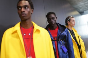 Backstage at Neil Barrett Men's Spring 2019
