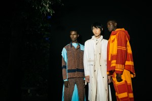 Backstage at Craig Green men's spring 2019