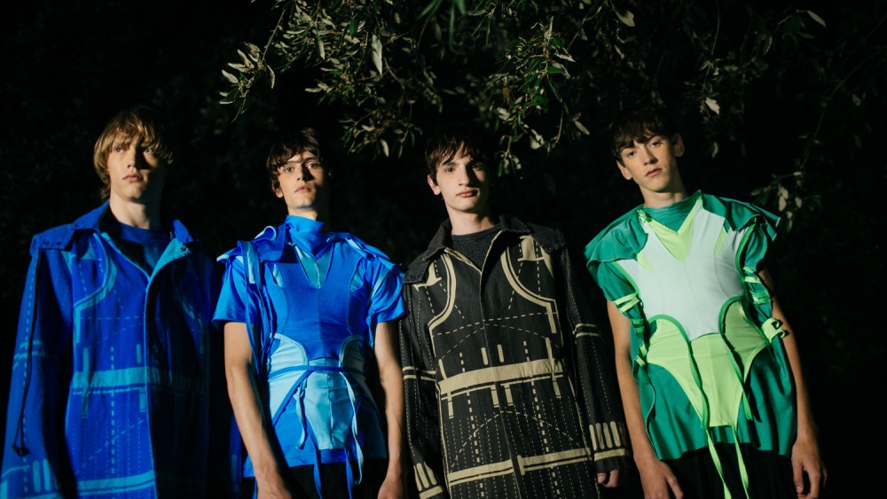 Backstage at Craig Green men's spring 2019