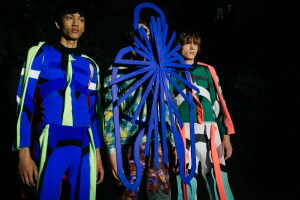 Backstage at Craig Green men's spring 2019