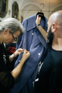 Backstage at Roberto Cavalli men's spring 2019