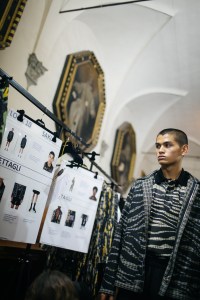 Backstage at Roberto Cavalli men's spring 2019