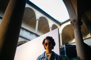 Backstage at Roberto Cavalli men's spring 2019