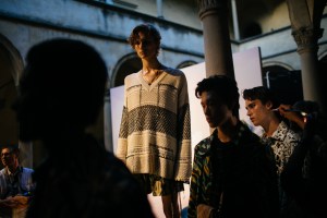 Backstage at Roberto Cavalli men's spring 2019