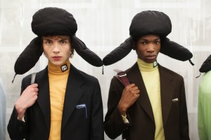 Backstage at Prada Men's Spring 2019