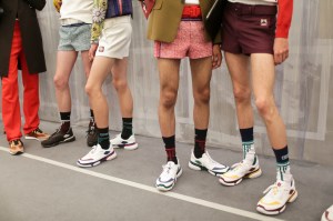 Backstage at Prada Men's Spring 2019