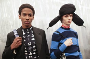Backstage at Prada Men's Spring 2019