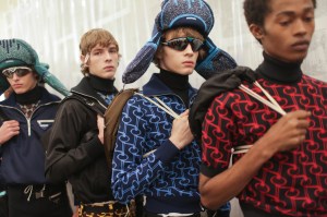 Backstage at Prada Men's Spring 2019