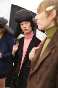 Backstage at Prada Men's Spring 2019