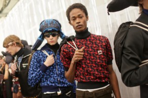 Backstage at Prada Men's Spring 2019