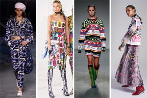 From Left: Chanel, Versace, Iceberg, and MSGM