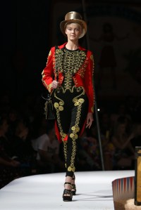 Model on the catwalkMoschino show, Runway, Spring Summer 2019 Menswear and Women's Resort Collection, Los Angeles, USA - 08 June 2018