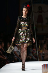 Model on the catwalkMoschino show, Runway, Spring Summer 2019 Menswear and Women's Resort Collection, Los Angeles, USA - 08 June 2018