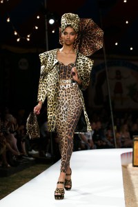 Model on the catwalkMoschino show, Runway, Spring Summer 2019 Menswear and Women's Resort Collection, Los Angeles, USA - 08 June 2018