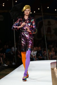 Model on the catwalkMoschino show, Runway, Spring Summer 2019 Menswear and Women's Resort Collection, Los Angeles, USA - 08 June 2018