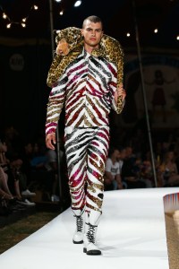 Model on the catwalkMoschino show, Runway, Spring Summer 2019 Menswear and Women's Resort Collection, Los Angeles, USA - 08 June 2018