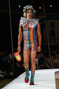 Model on the catwalkMoschino show, Runway, Spring Summer 2019 Menswear and Women's Resort Collection, Los Angeles, USA - 08 June 2018