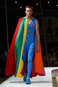 Model on the catwalkMoschino show, Runway, Spring Summer 2019 Menswear and Women's Resort Collection, Los Angeles, USA - 08 June 2018