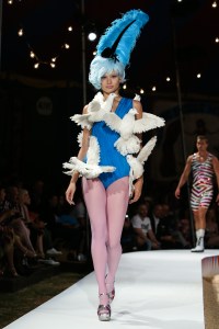Model on the catwalkMoschino show, Runway, Spring Summer 2019 Menswear and Women's Resort Collection, Los Angeles, USA - 08 June 2018