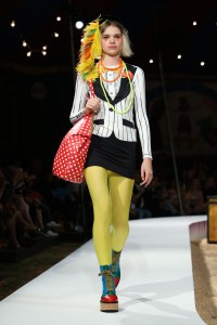 Model on the catwalkMoschino show, Runway, Spring Summer 2019 Menswear and Women's Resort Collection, Los Angeles, USA - 08 June 2018