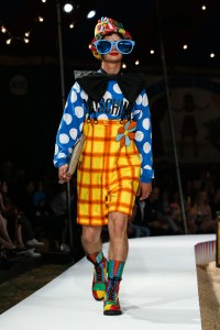 Model on the catwalkMoschino show, Runway, Spring Summer 2019 Menswear and Women's Resort Collection, Los Angeles, USA - 08 June 2018