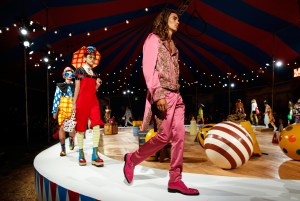 Models on the catwalkMoschino show, Runway, Spring Summer 2019 Menswear and Women's Resort Collection, Los Angeles, USA - 08 June 2018