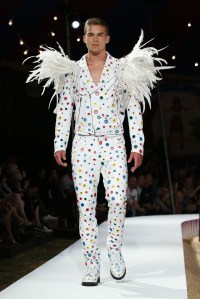 Model on the catwalkMoschino show, Runway, Spring Summer 2019 Menswear and Women's Resort Collection, Los Angeles, USA - 08 June 2018