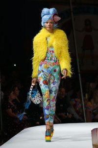 Model on the catwalkMoschino show, Runway, Spring Summer 2019 Menswear and Women's Resort Collection, Los Angeles, USA - 08 June 2018