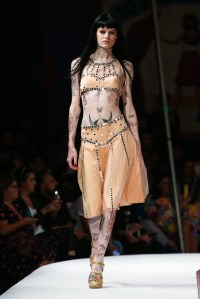 Model on the catwalkMoschino show, Runway, Spring Summer 2019 Menswear and Women's Resort Collection, Los Angeles, USA - 08 June 2018