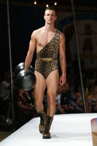 Model on the catwalkMoschino show, Runway, Spring Summer 2019 Menswear and Women's Resort Collection, Los Angeles, USA - 08 June 2018