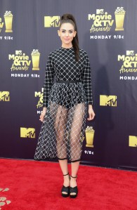 Alison BrieMTV Movie & TV Awards, Arrivals, Los Angeles, USA - 16 Jun 2018WEARING SANDY LIANG SHOES BY GIUSEPPE ZANOTTI