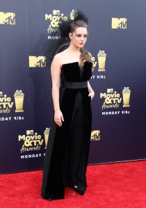 Katherine LangfordMTV Movie & TV Awards, Arrivals, Los Angeles, USA - 16 Jun 2018WEARING CUSTOM GIORGIO ARMANI