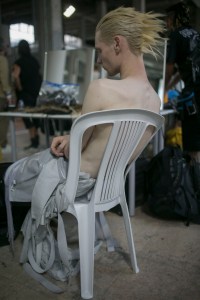 Backstage at Rick Owens Men's Spring 2019