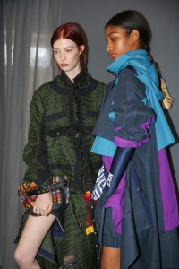 Backstage at Sacai Spring 2019