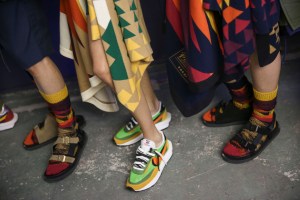 Backstage at Sacai Spring 2019