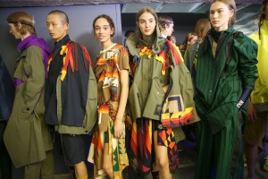 Backstage at Sacai Spring 2019