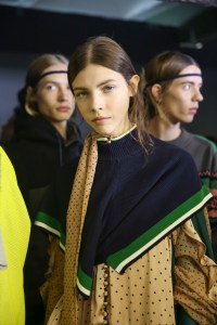 Backstage at Sacai Spring 2019