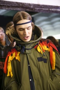 Backstage at Sacai Spring 2019