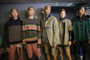 Backstage at Sacai Spring 2019