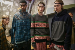 Backstage at Sacai Spring 2019