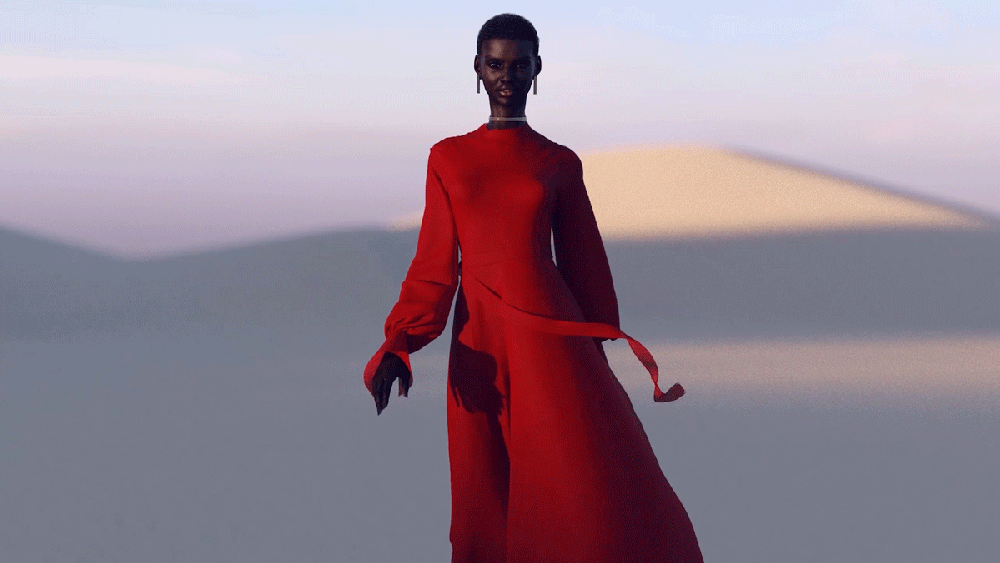 Shudu wears Noon by Noor’s polyester dress