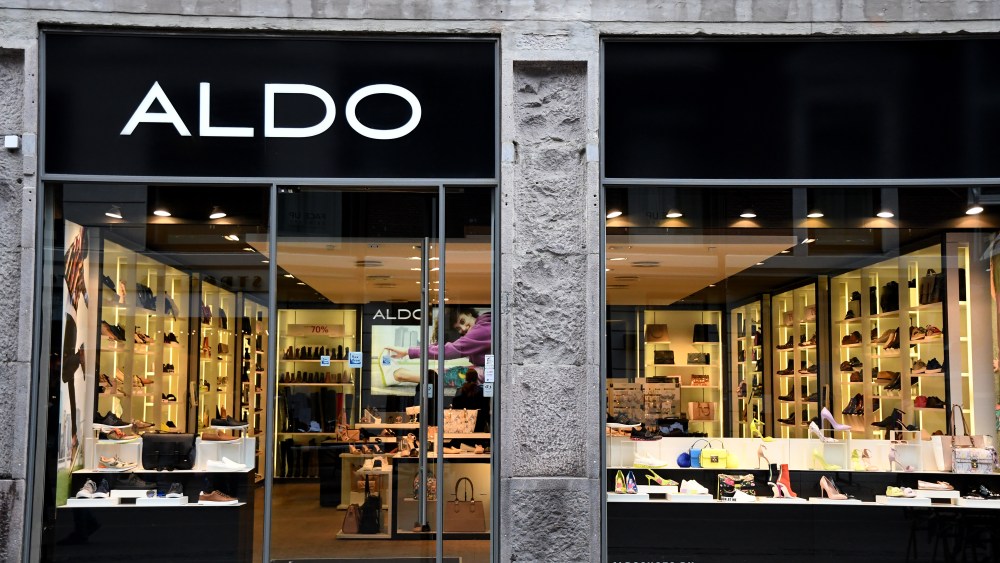 Exterior of an Aldo shoe storeAldo Store, Copenhagen, Denmark - 17 Feb 2018