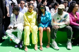 Travis Scott, Kylie Jenner, Kim Kardashian and Kanye West