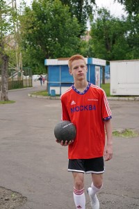 A look from the Gosha Rubchinskiy X Adidas collection.